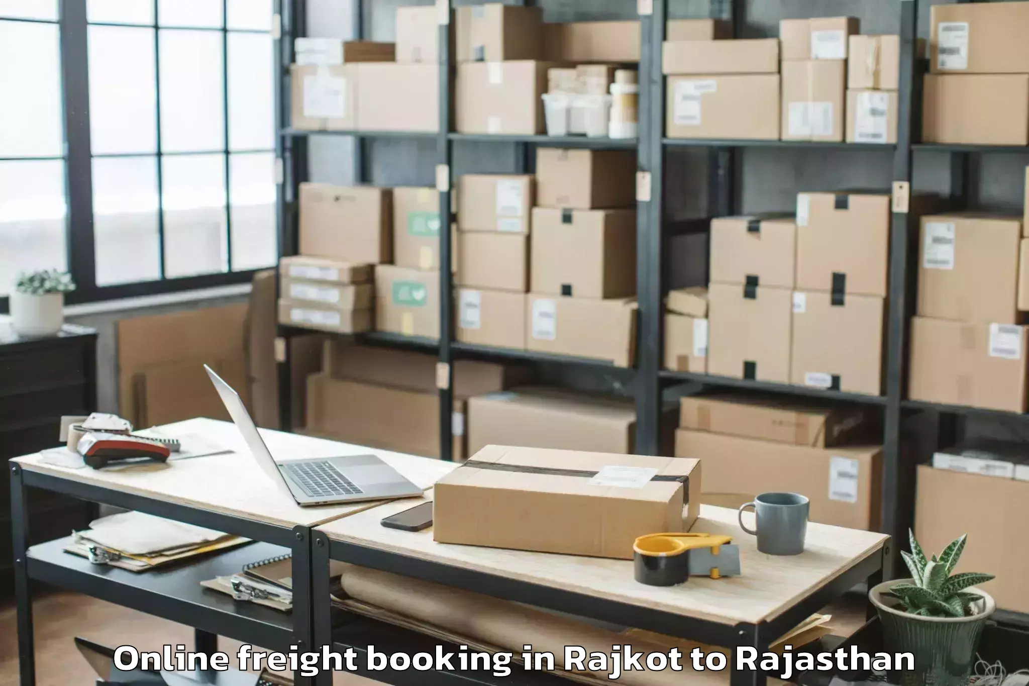 Top Rajkot to Shahpura Online Freight Booking Available